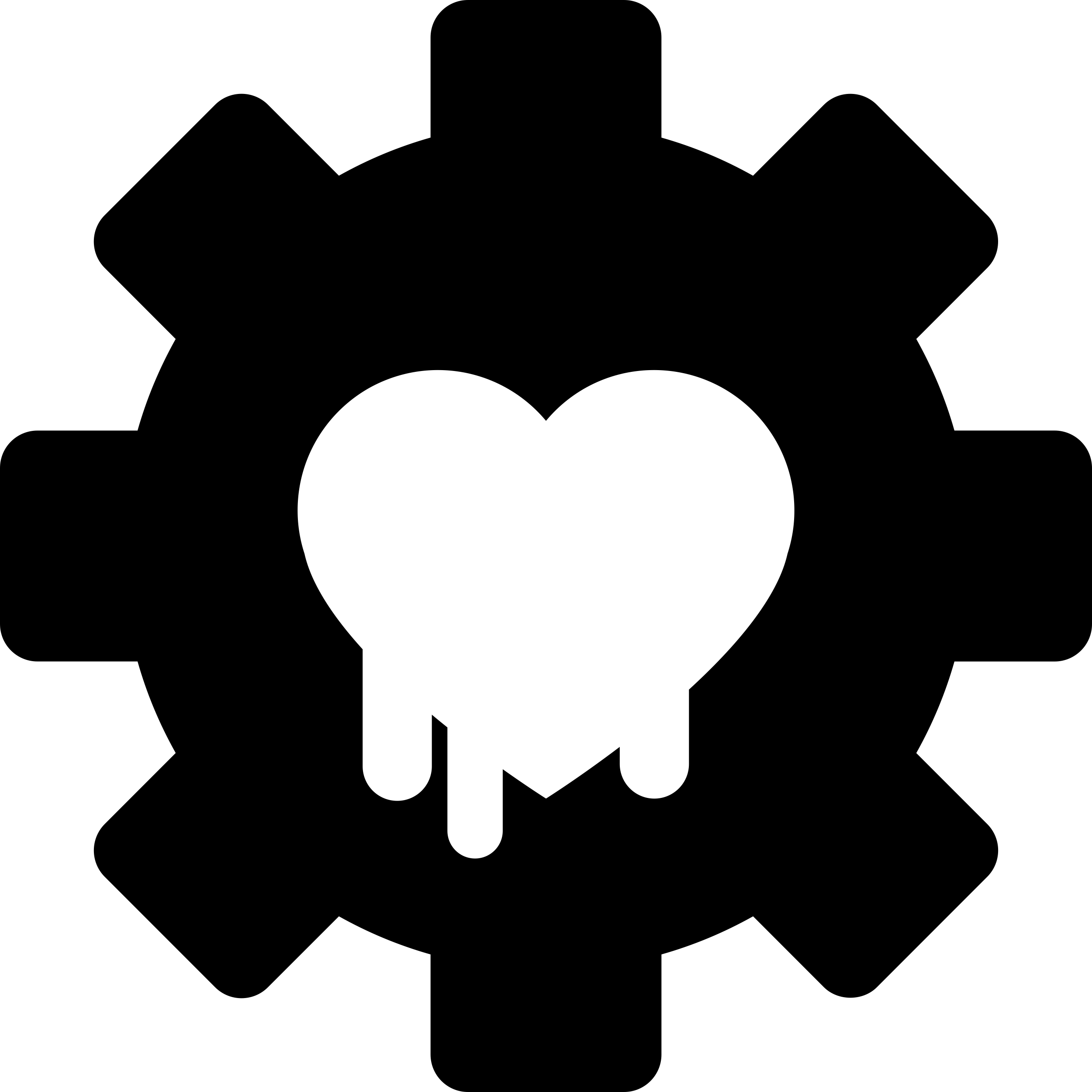 Gear With Heart Symbol Of Security System Configuration Outline Svg File Free Vectors